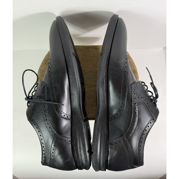 Flag Ltd Black Leather Wingtip Oxford Shoes Mens 11.5 Comfort Innoflex - Picture 7 of 10